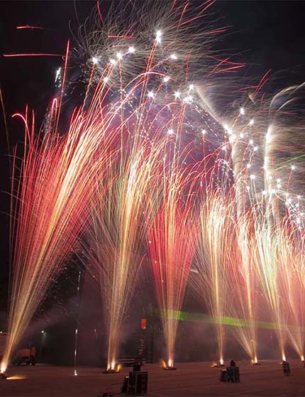 Short distance fireworks